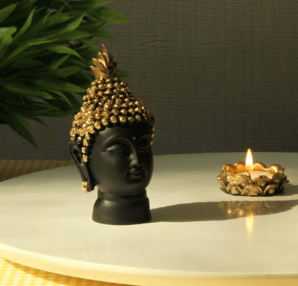Indoor Buddha Statue for Meditation, Tabletop Decor, Housewarming Gift, and  Decoration for Home, Room, or Office