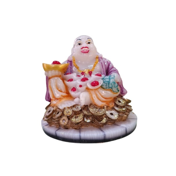 Smiling JuJu Set of 6 Feng Shui 2 Gold Happy Laughing Buddha India | Ubuy