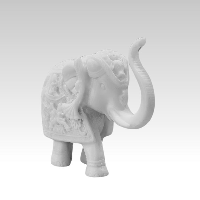 Mahakal Handicraft Marble Elephant For Home Decoration Showpiece